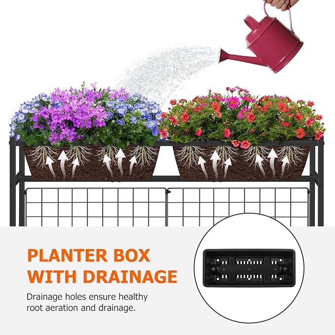OYEAL Raised Garden Bed 32" Tall Elevated Planter Boxes - Image 3