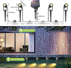 B-right Solar Spot Lights Outdoor, 8 Modes IP65 Waterproof Solar Powered Garden - Image 3