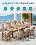 SERWALL 9 Piece Outdoor Dining Set - Image 8
