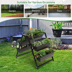 Giantex Vertical Raised Garden Bed, 5 Planter Boxes Container w/Drainage Holes - Image 8