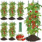 Tomato Cage for Garden, 6 Pack Tomato Trellis for Raised Garden Bed Height by GrowYourGreenParadise