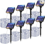 btfarm 8 Pack Solar String Lights Outdoor, Total 640LED 264FT Solar Fairy by btfarmdecorativelighting