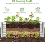 Land Guard 6×3×2 ft Galvanized Metal Raised Garden Bed, 2FT Deep Root Elevated - Image 3
