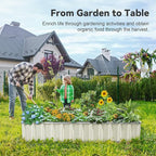 KING BIRD Raised Garden Bed 68"x 36"x 12" Galvanized Steel Metal Outdoor Garden - Image 8