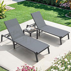 ONBRILL Aluminum Chaise Lounge Chair Outdoor, Foldable & Assembly Free Outdoor - Image 8