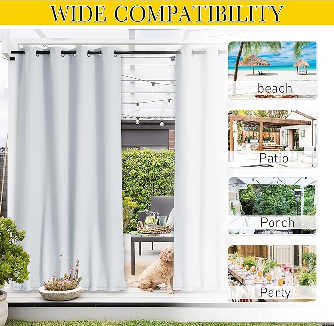 NICETOWN 2 Panels Weighted Blackout Curtains - Image 7