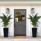 Garvee 16" Tall Planters Set of 2, Outdoor＆Indoor Black Planter Pots, High - Image 9