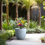 Kante 18 Inch Dia Round Concrete Planter, Indoor Outdoor Large Plant Pot - Image 7