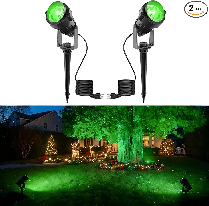 L LOHAS LED Green Spotlight Outdoor, Tree Spot Lights by LLOHASLED