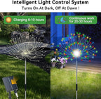 Solar Garden Lights Outdoor Waterproof, 4 Pack Total 480 LED Solar Starburst - Image 2