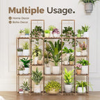 Bamworld Large Plant Shelf Plant Stand Indoor 62.2" Tall Outdoor Plant Holder - Image 6
