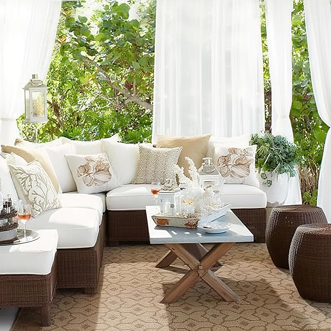 RYB HOME Sheer Outdoor Curtains - Image 2
