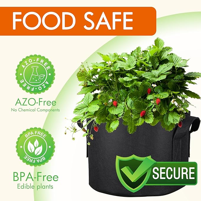 Gardzen 10-Pack 3 Gallons Grow Bags, Aeration Fabric Pots - Image 7