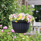 YIKUSH Planters for Outdoor Plants 2 Pack Black Plant Pots - Image 9