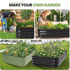 G GOOD GAIN 4-in-1 Adjustable Raised Garden Bed Kit | Galvanized Planter Boxes - Image 9