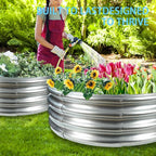 Durable Round Galvanized Steel Raised Garden Bed - Image 8