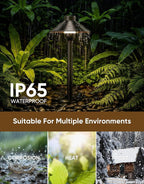 PARTPHONER Low Voltage Landscape Lighting 6-Pack, Aluminum 12V Pathway Lights - Image 4
