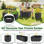 Hexagon Raised Garden Bed, 48 Inch Diagonal & 16.5 Inch Tall, Galvanized Steel - Image 4