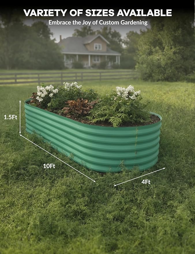 2 Pcs Raised Garden Beds Outdoor 10x4x1.5 ft - Image 3