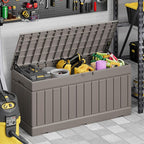 Devoko 78 Gallon Deck Box, Waterproof Resin Outdoor Storage Box - Image 5