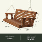 Amish Casual 3 Foot Roll Back Porch Swing - Image 6