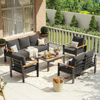 Aoxun Aluminum Patio Furniture Set 7 Seats, Oversized Outdoor Sectional - Image 4