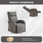 Zero Gravity Patio Swivel Rocking Recliner Chair - Image 2