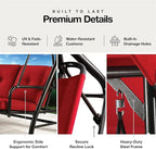 Porch Swing - 3-Seat Patio Outdoor Swing - Image 8
