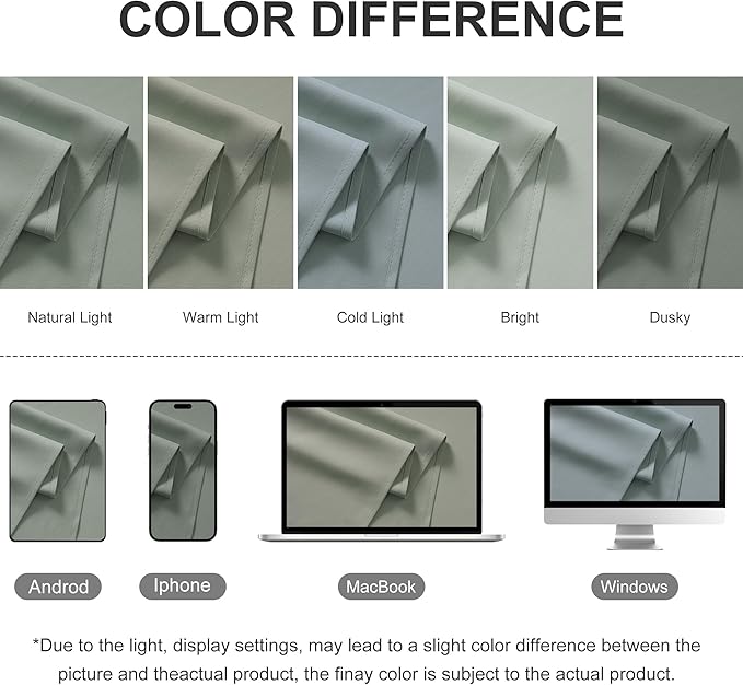 RYB HOME Outdoor Curtains for Patio Waterproof Block Sunlight Thermal Insulated - Image 9
