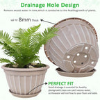 FGstyle 10 Inch Plants Pot, 4 Pack Flower Pots, Planters Pot - Image 3
