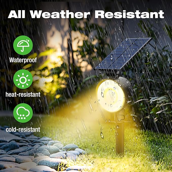 nipify 10 Pack Solar Spot Lights Outdoor Waterproof - Image 2