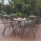 Flash Furniture Lila Metal Restaurant Stack Chairs - Image 2