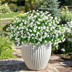 20 Bundles Artificial Flowers for Outdoors Fake Plastic Flowers UV Resistant - Image 4