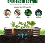 SnugNiture 2 Pcs 6x3x1ft Raised Garden Bed Kit, Outdoor Oval Metal Garden - Image 4