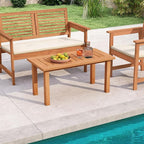 Tangkula Outdoor Coffee Table, 35.5” Patio Table - Image 2