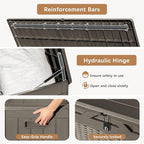 Devoko 97 Gallon Deck Box, Waterproof Resin Outdoor Storage Box - Image 5
