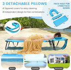 GYMAX Tanning Chair, 350lbs Beach Lounge Chair - Image 4