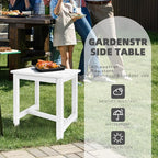 Adirondack Square Side Table, one-Tier Outdoor end Table, Patio Side Table - Image 4
