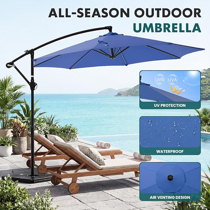 OLIXIS 9.7FT Offset Patio Umbrella - Image 2