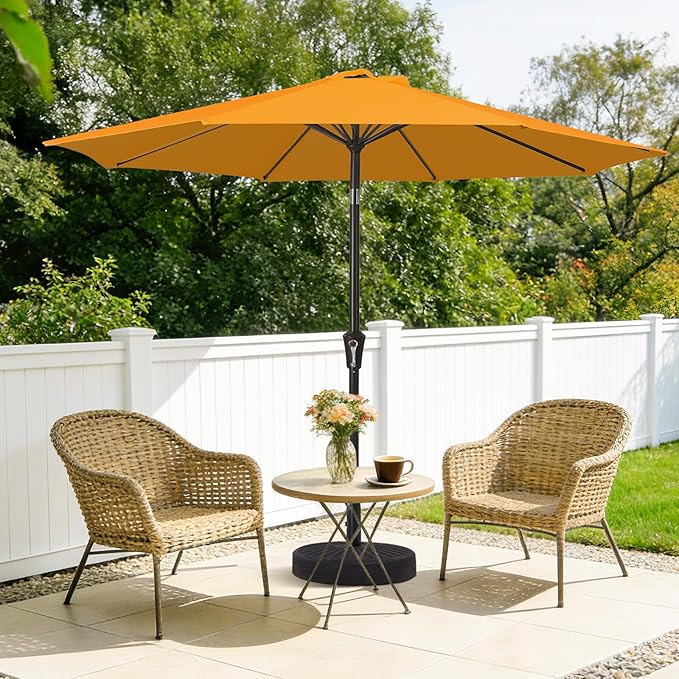 MEWAY 9ft Patio Umbrella Outdoor Table Umbrellas - Image 3