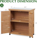 Outdoor Storage Cabinet & Potting Bench Table - Image 3