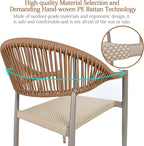 TWT Patio Dining Chairs Outdoor Stackable Dining Chairs - Image 8