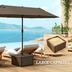 Outsunny 3-in-1 Outdoor Umbrella Base, Coffee End Table, Planter Box - Image 6