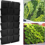 SOUJAP 2 Pack 18 Pockets Vertical Wall Garden Planter Plant Grow Bag, Hanging - Image 8
