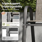 PHI VILLA Patio Chairs Set of 6, Outdoor Stackable Dining Chairs - Image 6