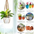 Augshy 27 Inch Macrame Plant Hanger, 2 Packs Plant Hangers - Image 4