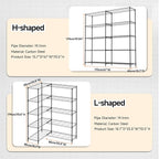 5 Tiers Storage Shelves Load 1500LBS, Metal Shelving Wire Metal Shelving Unit - Image 3