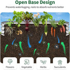 Kesfitt Raised Garden Bed, Oval Open-Bottom Design, 12-Inch Deep - Image 4