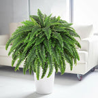 Single Silky Artificial Boston Fern Bush, 49Inch Large Artificial Ferns - Image 6