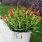 alyptus Artificial Flowers Outdoor 12 Bundles Fake Plants Outside Red Flower - Image 5